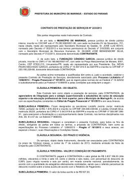 Contrato 223/2013 - Fundação Candido Garcia
