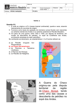 A Guerra do Chaco originou-se pela disputa territorial da região do