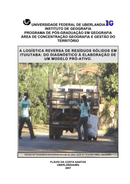 Logística reversa, resíduos sólidos em Ituiutaba