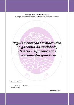 Regulamentação Farmacêutica na garantia da qualidade, eficácia e
