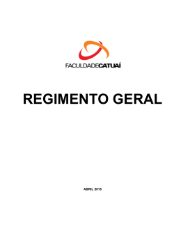 Regimento Geral – 2015