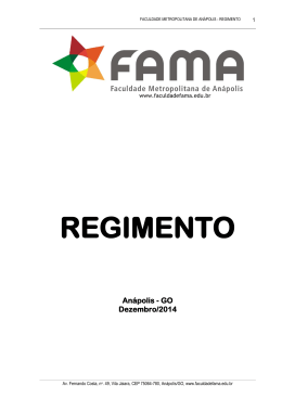 REGIMENTO - Faculdade FAMA