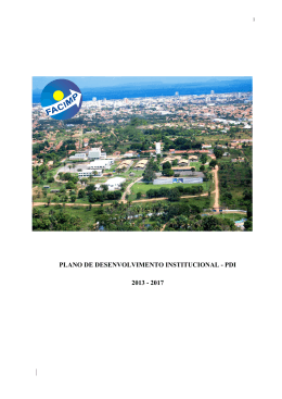 plano de desenvolvimento institucional - pdi 2013 - 2017