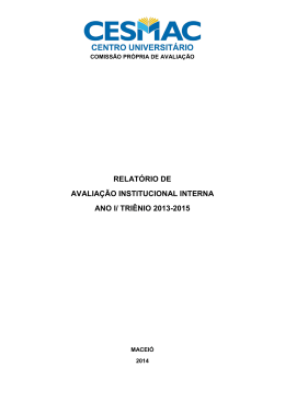 Relatório CPA Triênio 2013-2015.