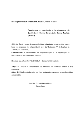 Resolução CONSUN No 001/2015, de 29 de janeiro de