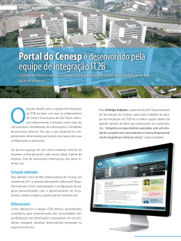 Portal do Cenespé desenvolvido pela equipe de integração IT2B