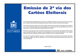 Emissão de 2ª via dos Cartões Eleitorais
