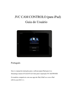 JVC CAM CONTROLO (para iPad) Guia do Usuário