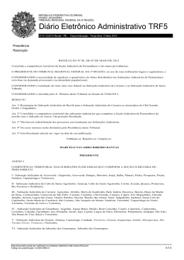Resolução nº 08 do TRF-5ª Região, 05/05/2015