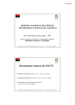 Sistema Nacional de Ciência e Tecnologia em Angola