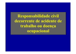Responsabilidade civil decorrente de acidente de
