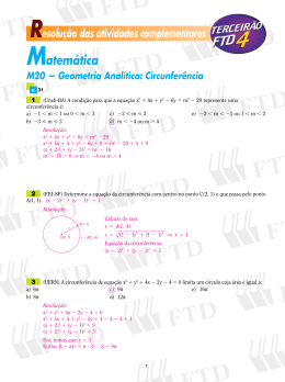 Resolução das atividades complementares Matemática M20