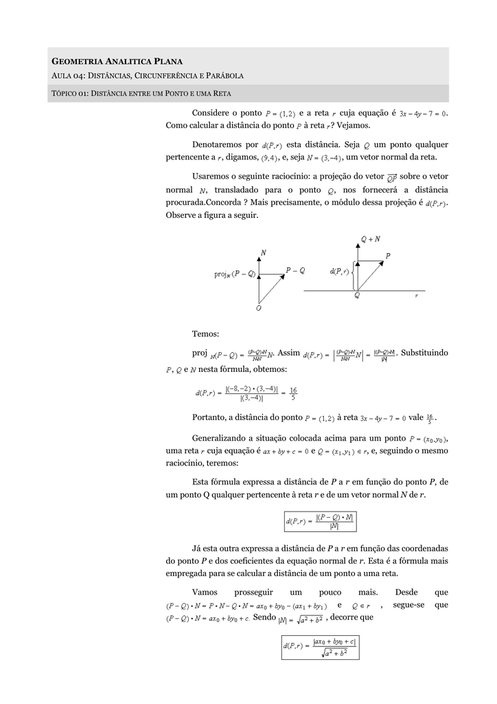 encontre a equação da reta normal