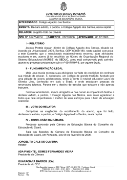 INTERESSADO: Colégio Agapito dos Santos EMENTA: Declara