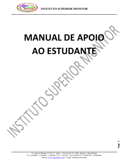 MANUAL DE APOIO AO ESTUDANTE