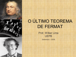 Seminário: O Último Teorema de Fermat