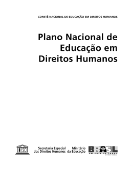 Plano Nacional de Educação em Direitos Humanos (PNEDH)