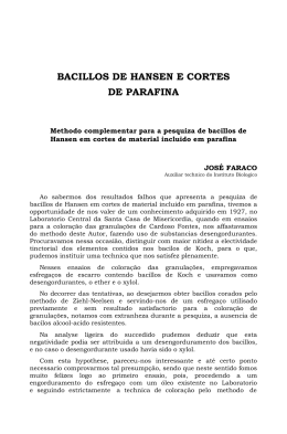 BACILLOS DE HANSEN E CORTES DE PARAFINA