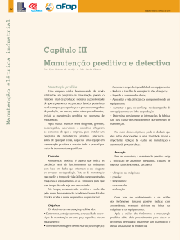 Capítulo III Manutenção preditiva e detectiva