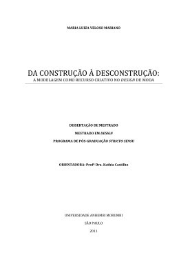Da construção à desconstrução - Mestrado e Doutorado em Design