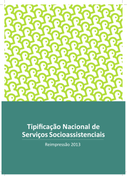 Tipificação Nacional dos Serviços Socioassistenciais