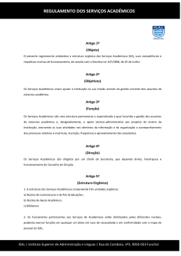 Regulamento dos Serviços Académicos - PDF