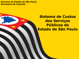 Sistema de Custos dos Serviços Públicos do