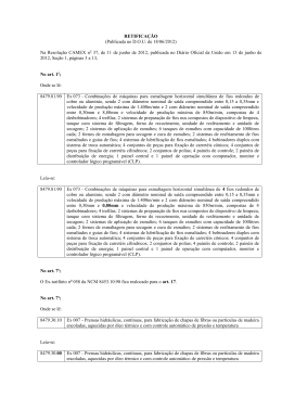 RETIFICAÇÃO (Publicada no D.O.U. de 18/06/2012) Na Resolução