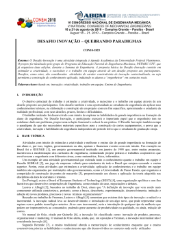Artigo CONEM 2010 - DESAFIO - Universidade Federal Fluminense