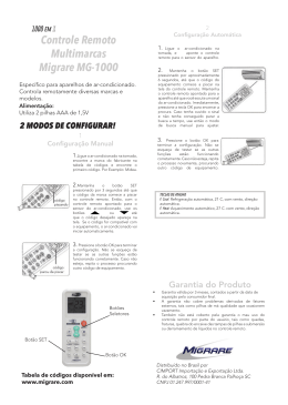 Manual do Controle Multimarcas MG1000