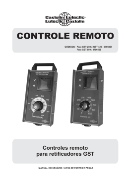 GST 250 / 425 / 850 (controle remoto)
