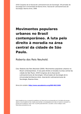 Movimentos populares urbanos no Brasil