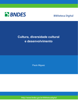 Cultura, diversidade cultural e desenvolvimento