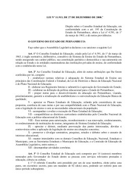 LEI Nº 11.913 - Conselho Estadual de Educação de Pernambuco