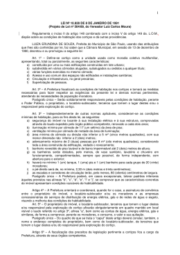 LEI Nº 10.928 DE 8 DE JANEIRO DE 1991 (Projeto de Lei nº 504/89