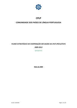 PECS/CPLP 2009-2012 - Ordem dos Médicos Dentistas