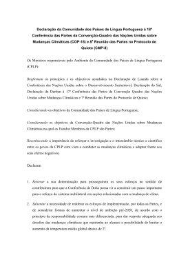 Declaração da Comunidade dos Países de Língua Portuguesa à