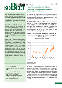 Tendência de Crescimento dos Investimentos Brasileiros