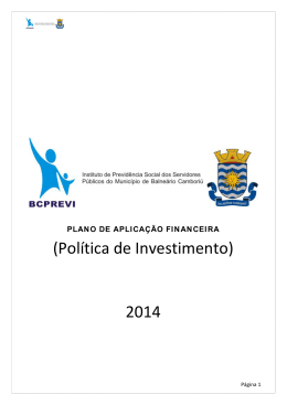 (Política de Investimento) 2014