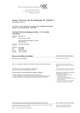 Anexo Técnico de Acreditação N.º L0230-1