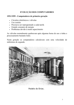 EVOLUÇÃO DOS COMPUTADORES 1951/1959