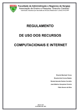 regulamento de uso dos recursos computacionais e internet