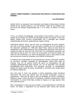 LÁPIS E COMPUTADORES: A EDUCAÇÃO DOS RICOS E A