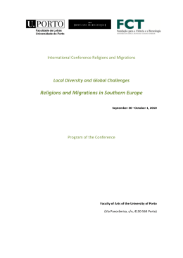 Religions and Migration Religions and Migrations in Southern