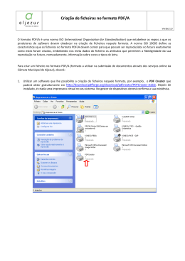 Criação de ficheiros no formato PDF/A