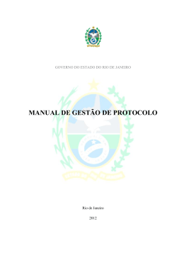MANUAL DE GESTÃO DE PROTOCOLO