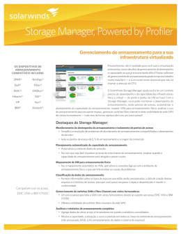 Storage Manager, Powered by Profiler