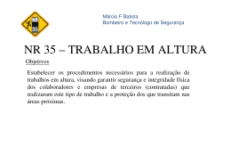 Márcio F Batista - NR 35 TRABALHO EM ALTURA
