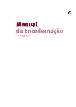 Manual de Encadernação - Instituto do Emprego e Formação
