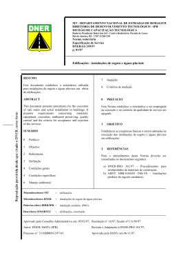Norma rodoviária - Especificação de Serviço - DNER-ES 359/97